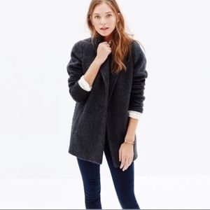 Madewell Cocoon Brushed Grey Wool Jacket